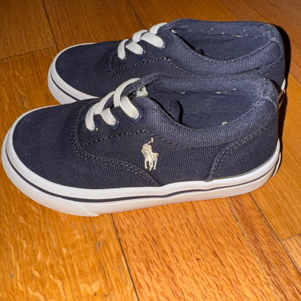 Polo by Ralph Lauren Blue and White Sneakers with Nautical Design